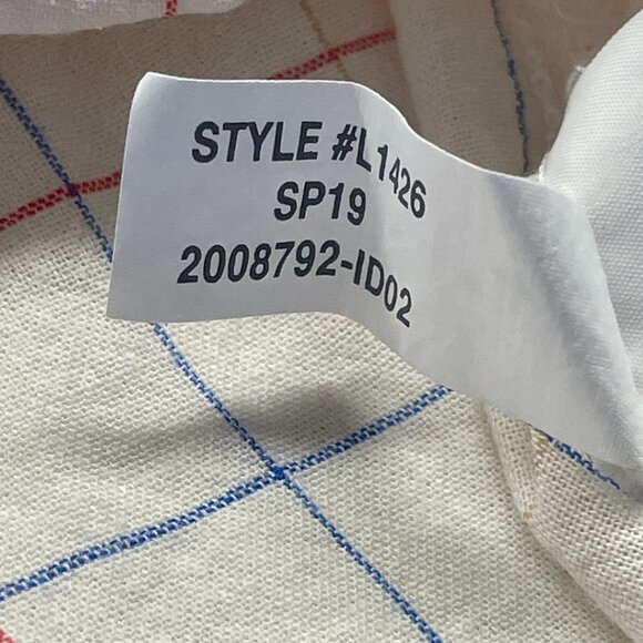 Madewell Cream Plaid Tie-Front Blouse - Picture 10 of 11